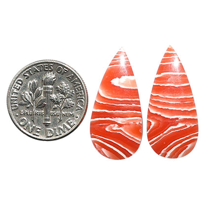 Natural Sardonyx 11.3x24.6x4 mm Pear Shape Polished Gemstone LS99-010647