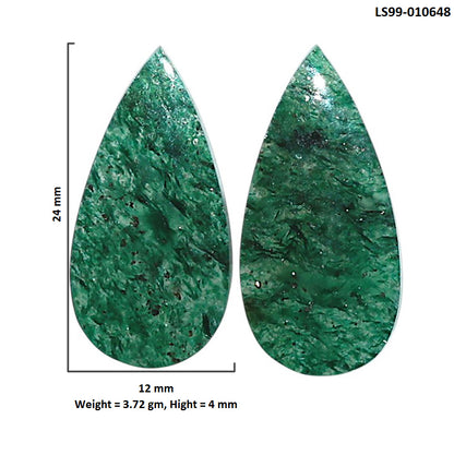 Natural Green Aventurine 12x24x4 mm Pear Shape Polished Gemstone LS99-010648
