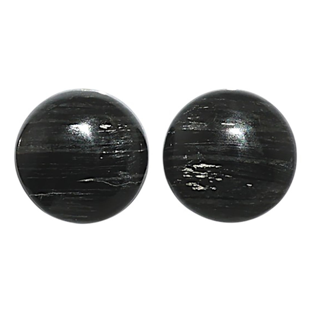 Natural Silver Leaf Obsidian 11.1x11.1x4.3 mm Round Shape Polished Gemstone LS99-09476