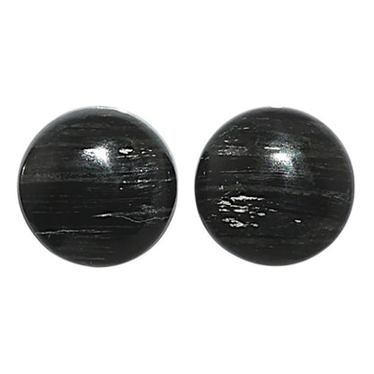 Natural Silver Leaf Obsidian 11.1x11.1x4.3 mm Round Shape Polished Gemstone LS99-09476