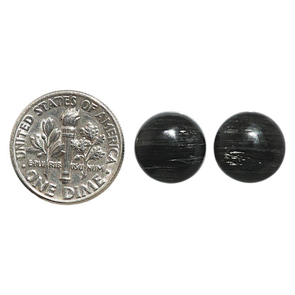 Natural Silver Leaf Obsidian 11.1x11.1x4.3 mm Round Shape Polished Gemstone LS99-09476