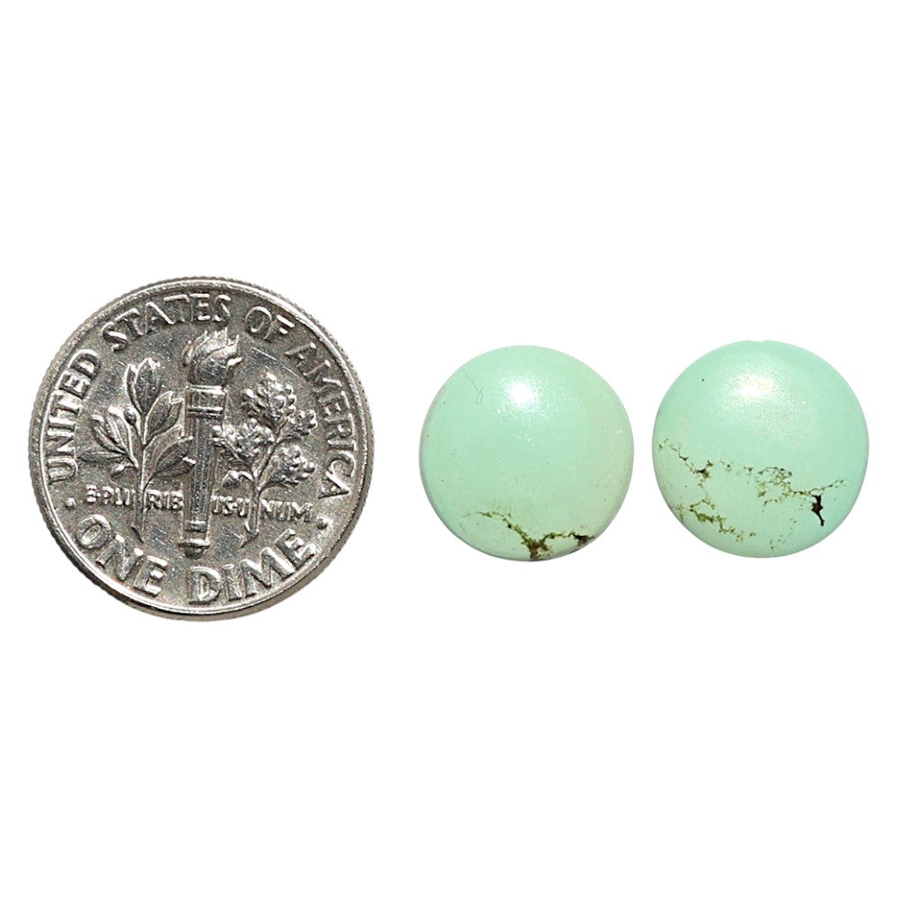 Natural Utah Variscite 11.1x11.1x2 mm Round Shape Polished Gemstone LS99-09480