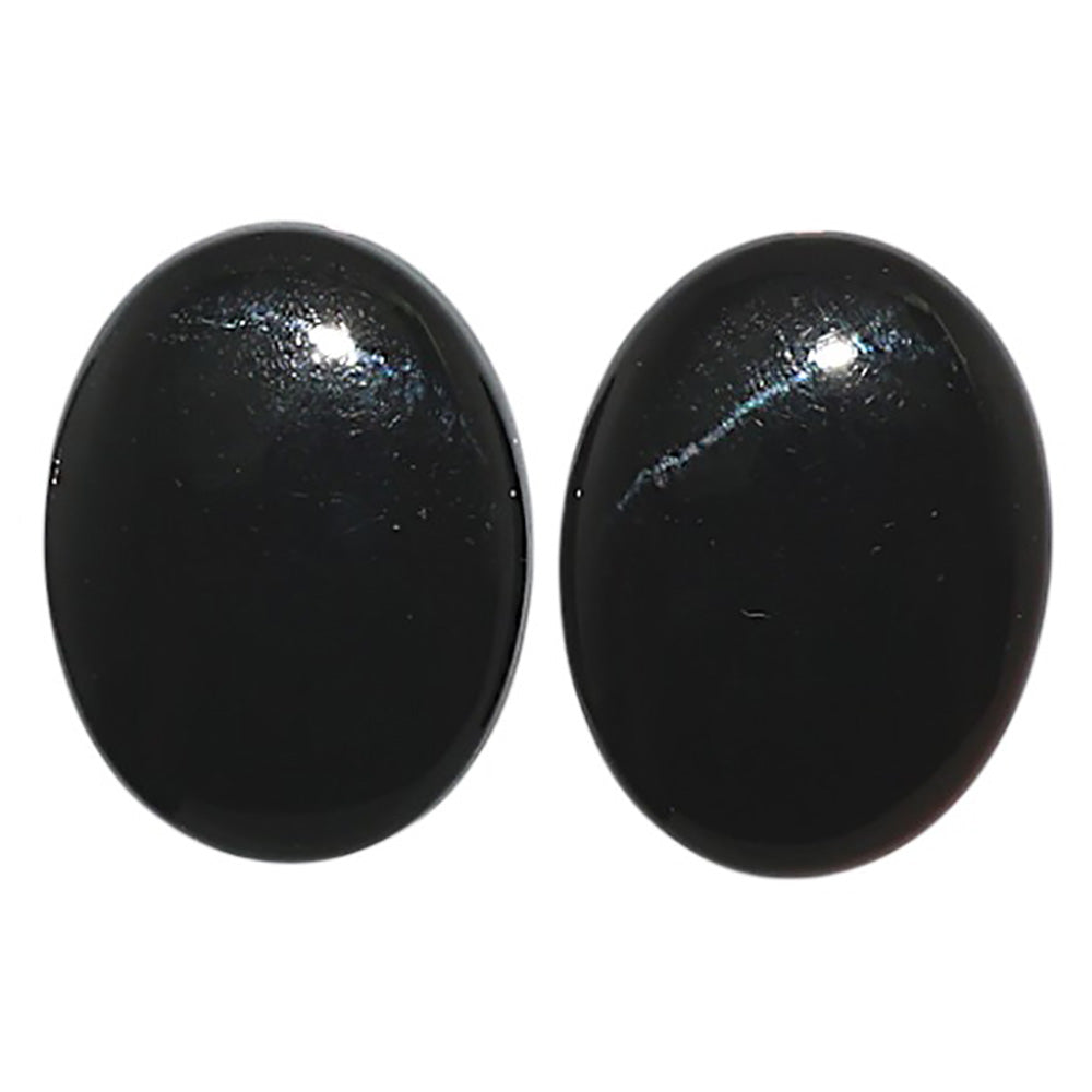 Natural Black Onyx 12x16x2.7 mm Oval Shape Polished Gemstone LS99-09482