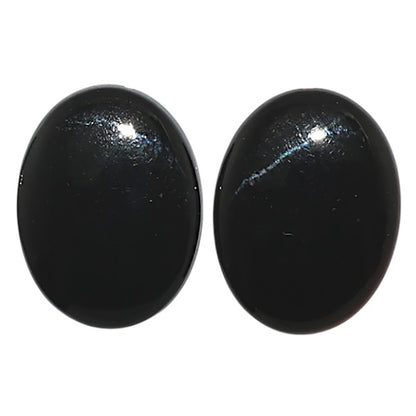 Natural Black Onyx 12x16x2.7 mm Oval Shape Polished Gemstone LS99-09482