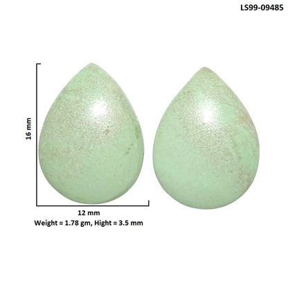 Natural Utah Variscite 12x16x3.5 mm Pear Shape Polished Gemstone LS99-09485