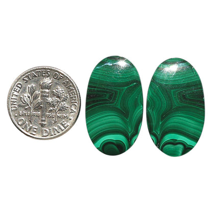 Natural Malachite Eye 14x24x4 mm Oval Shape Polished Gemstone LS99-09495