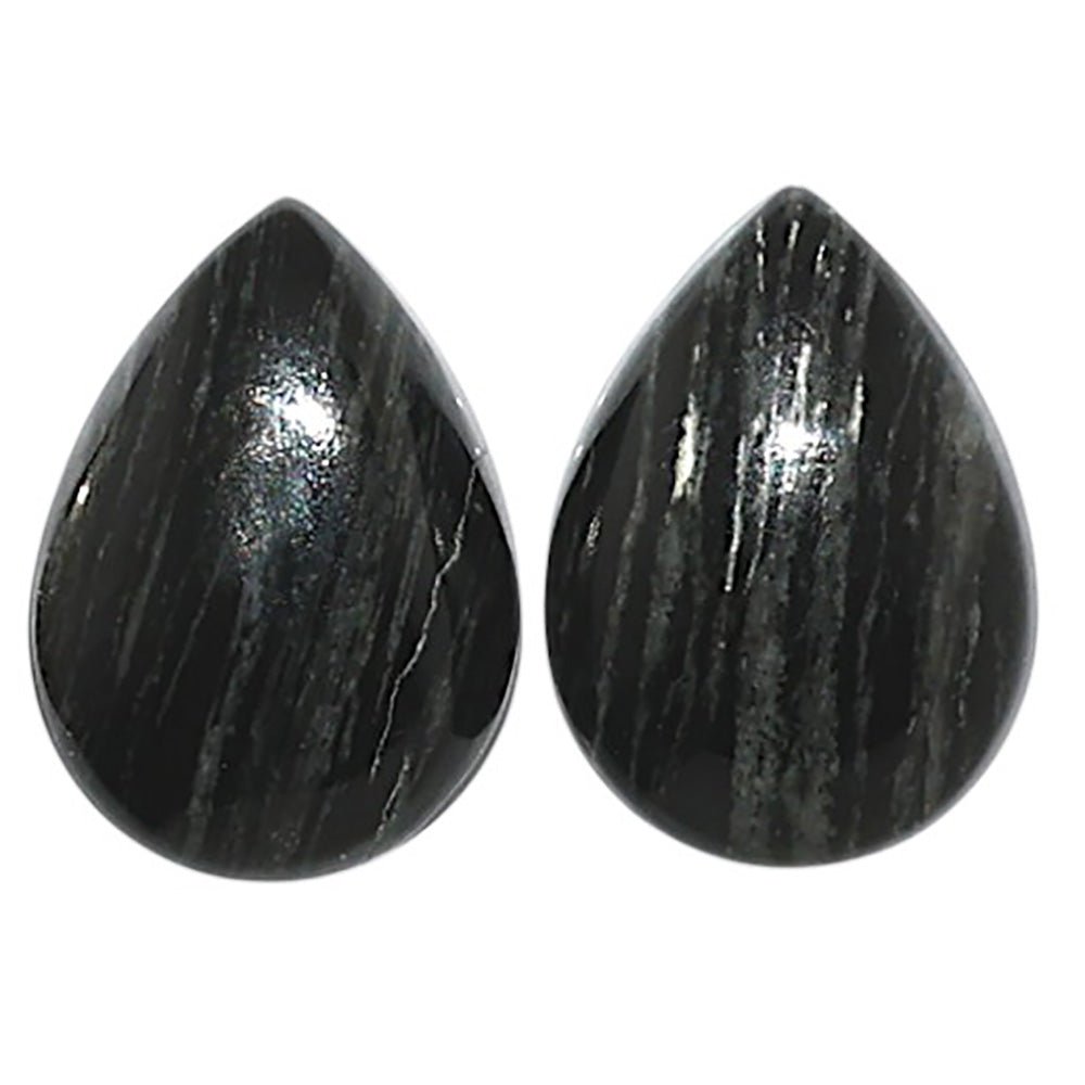 Natural Silver Leaf Obsidian 10x14x5 mm Oval Shape Polished Gemstone LS99-09500
