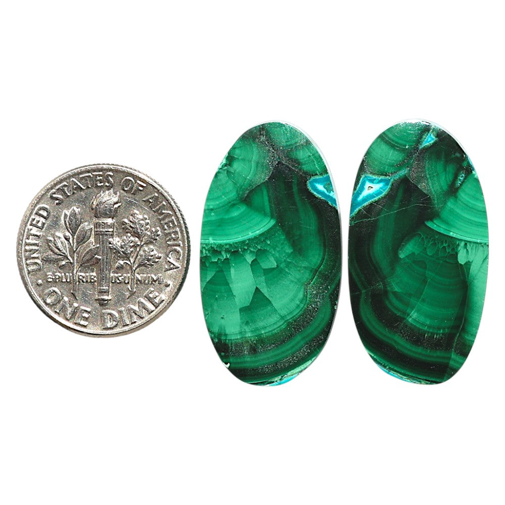 Natural Malachite Eye 14.5x27x3.5 mm Oval Shape Polished Gemstone LS99-09515