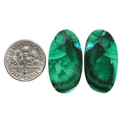 Natural Malachite Eye 14.5x27x3.5 mm Oval Shape Polished Gemstone LS99-09515