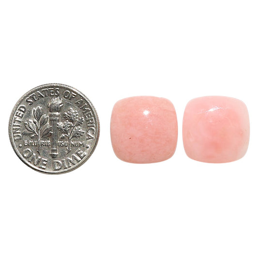 Natural Pink Opal 13.2x13.2x4 mm Cushion Shape Polished Gemstone LS99-09516