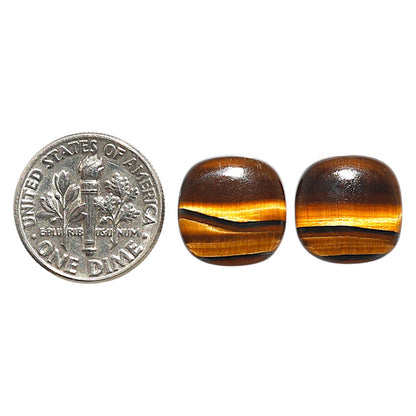Natural Tiger Eye 13x13x3.5 mm Cushion Shape Polished Gemstone LS99-09522
