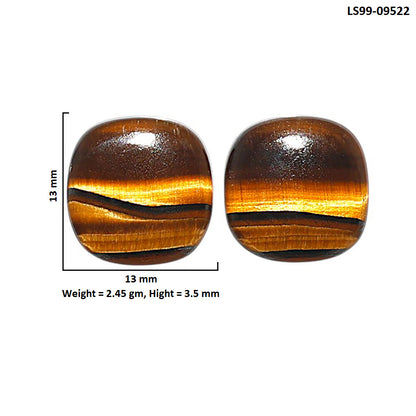 Natural Tiger Eye 13x13x3.5 mm Cushion Shape Polished Gemstone LS99-09522