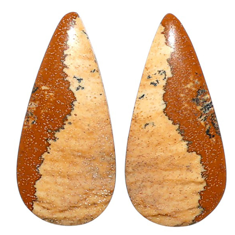 Natural Picture Jasper 11.7x24.8x3.7 mm Pear Shape Polished Gemstone LS99-09535