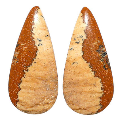 Natural Picture Jasper 11.7x24.8x3.7 mm Pear Shape Polished Gemstone LS99-09535