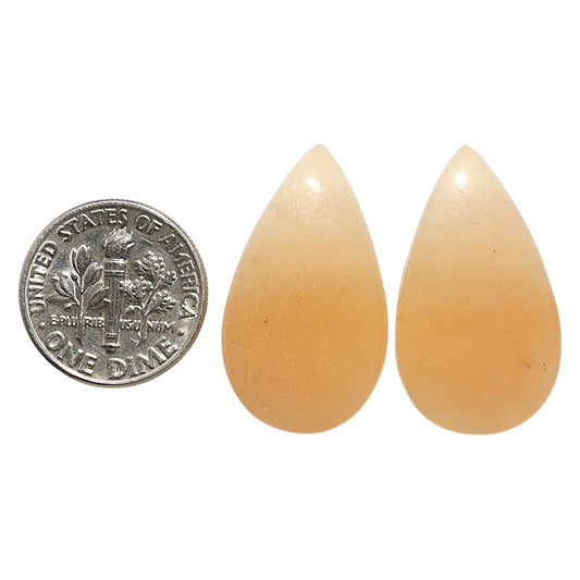 Natural Orange Aventurine 15.5x27x4 mm Pear Shape Polished Gemstone LS99-09546