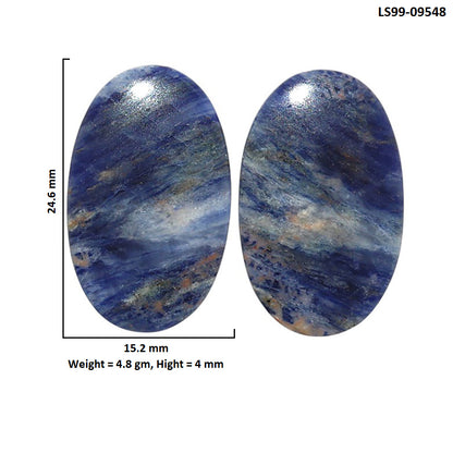 Natural Sodalite 15.2x24.6x4 mm Oval Shape Polished Gemstone LS99-09548