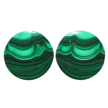 Natural Malachite Eye 16.8x16.8x4 mm Round Shape Polished Gemstone LS99-09556