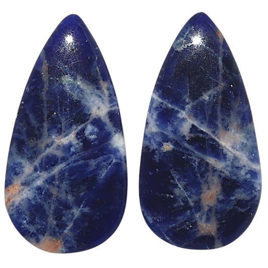 Natural Sodalite 13.7x26.5x4 mm Pear Shape Polished Gemstone LS99-09560