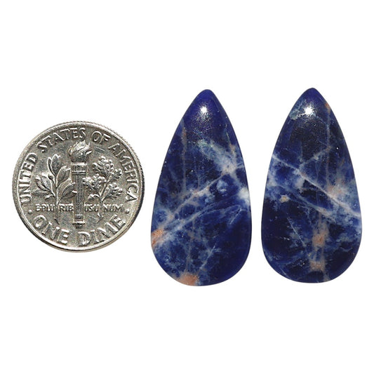 Natural Sodalite 13.7x26.5x4 mm Pear Shape Polished Gemstone LS99-09560
