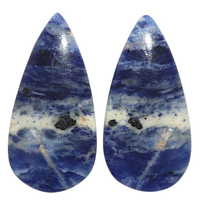 Natural Sodalite 14x27.9x4 mm Pear Shape Polished Gemstone LS99-09571