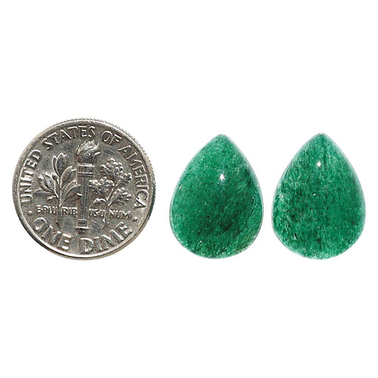 Natural Green Aventurine 11.7x15.8x4.8 mm Pear Shape Polished Gemstone LS99-09578