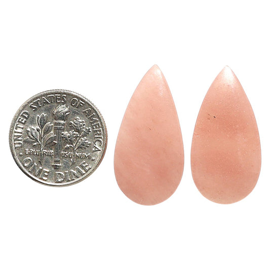 Natural Pink Aventurine 13x25.5x4 mm Pear Shape Polished Gemstone LS99-09587
