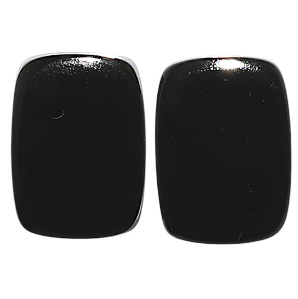 Natural Black Onyx 10x14x4.3 mm Cushion Shape Polished Gemstone LS99-09591