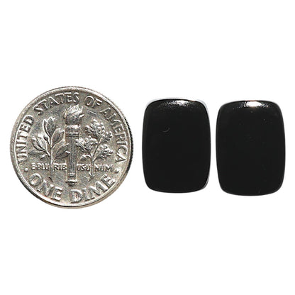 Natural Black Onyx 10x14x4.3 mm Cushion Shape Polished Gemstone LS99-09591