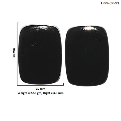 Natural Black Onyx 10x14x4.3 mm Cushion Shape Polished Gemstone LS99-09591
