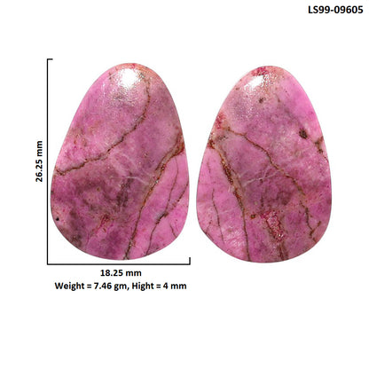 Natural Pink Cobalt 18.25x26.25x4 mm Fancy Shape Polished Gemstone LS99-09605