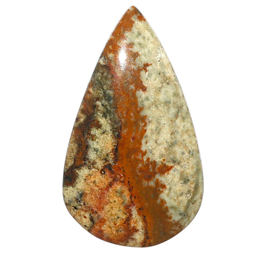 Natural Rocky Butte Picture Jasper 19.1x32.5x5.5 mm Pear Shape Polished Gemstone LS99-09627
