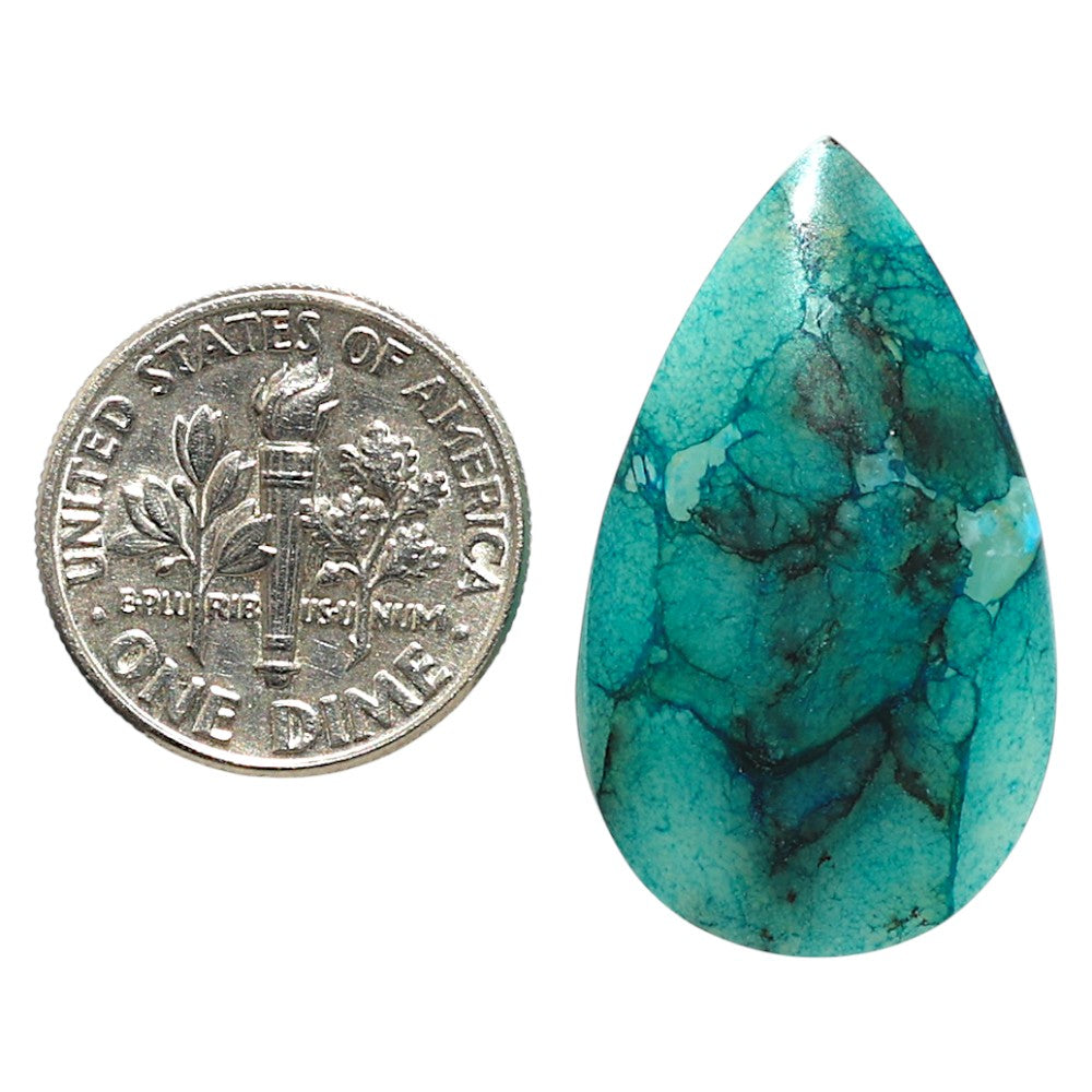 Natural Dragon Vein Agate 17.2x29.4x5.5 mm Pear Shape Polished Gemstone LS99-09628