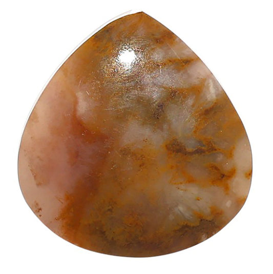 Natural Rose Plume Agate 21.7x22.8x4.8 mm Heart Shape Polished Gemstone LS99-09631