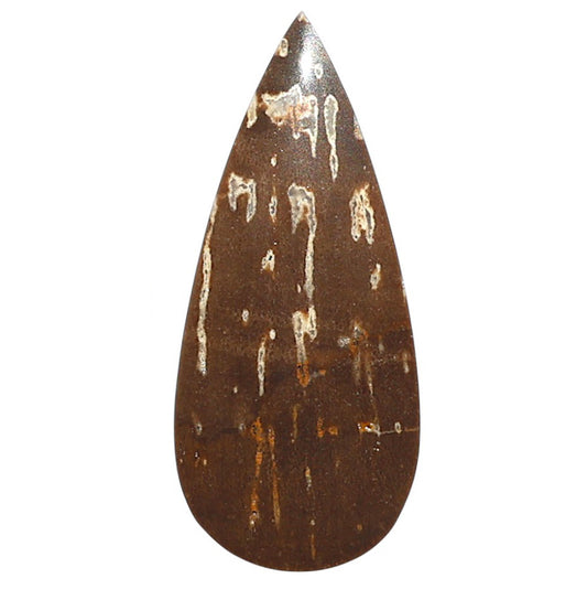 Natural Root Plume Agate 13.9x31.35x3.7 mm Pear Shape Polished Gemstone LS99-09636