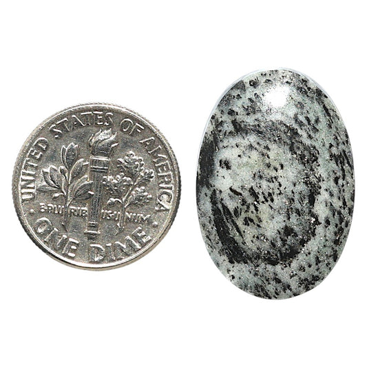 Natural Hornblende 16.8x24.4x4.5 mm Oval Shape Polished Gemstone LS99-09657
