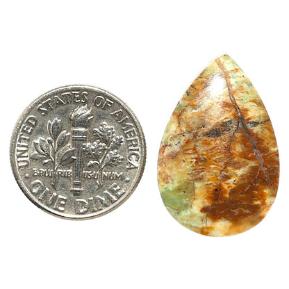 Natural Turkish Rainforest Chrysocolla 16x23.85x5 mm Pear Shape Polished Gemstone LS99-09670
