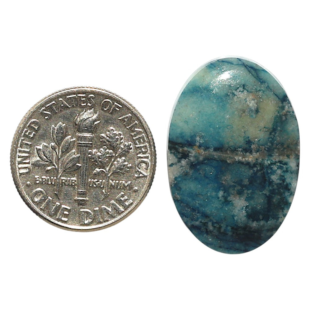 Natural Azurite Turquoise 16x24x4 mm Oval Shape Polished Gemstone LS99-09674