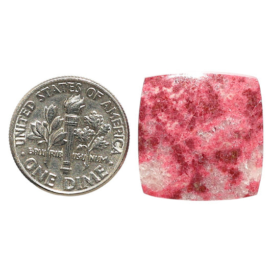 Natural Pink Thulite 18.4x18.8x4 mm Cushion Shape Polished Gemstone LS99-09682