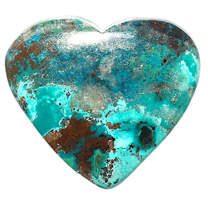 Natural Shattuckite 21.2x24x5 mm Heart Shape Polished Gemstone LS99-09688