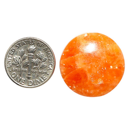 Natural Orange Aventurine 22.5x22.5x6.5 mm Round Shape Polished Gemstone LS99-09690