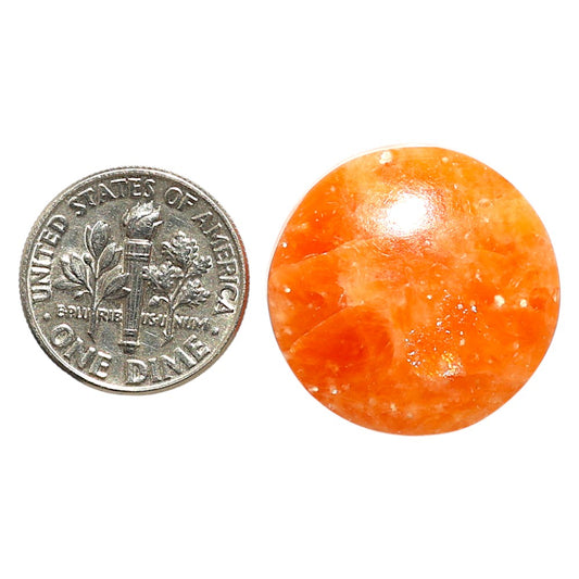 Natural Orange Aventurine 22.5x22.5x6.5 mm Round Shape Polished Gemstone LS99-09690