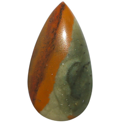 Natural Polygram Jasper 15x27.6x6 mm Pear Shape Polished Gemstone LS99-09699