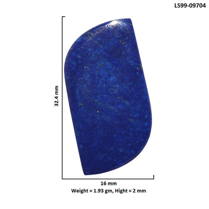 Natural Lapis Lazuli 16x32.4x2 mm Fancy Shape Polished Gemstone LS99-09704