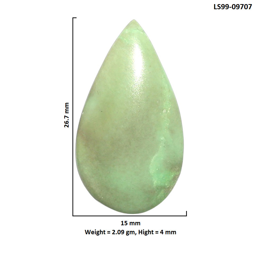 Natural Utah Variscite 15x26.7x4 mm Pear Shape Polished Gemstone LS99-09707