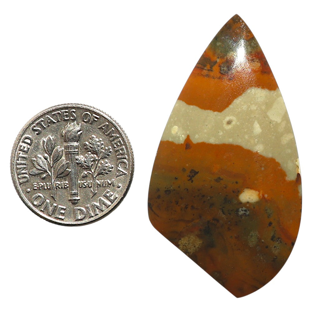 Natural Rocky Butte Picture Jasper 22.2x40.7x4 mm Fancy Shape Polished Gemstone LS99-09724