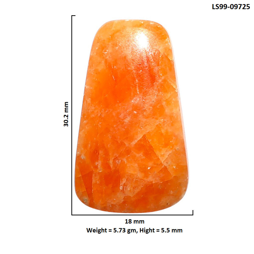 Natural Orange Aventurine 18x30.2x5.5 mm Fancy Shape Polished Gemstone LS99-09725