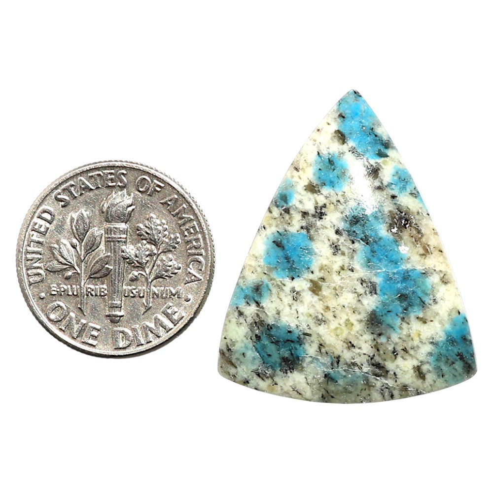 Natural K2 Blue - Azurite In Quartz 23.15x27.75x5 mm Fancy Shape Polished Gemstone LS99-09740