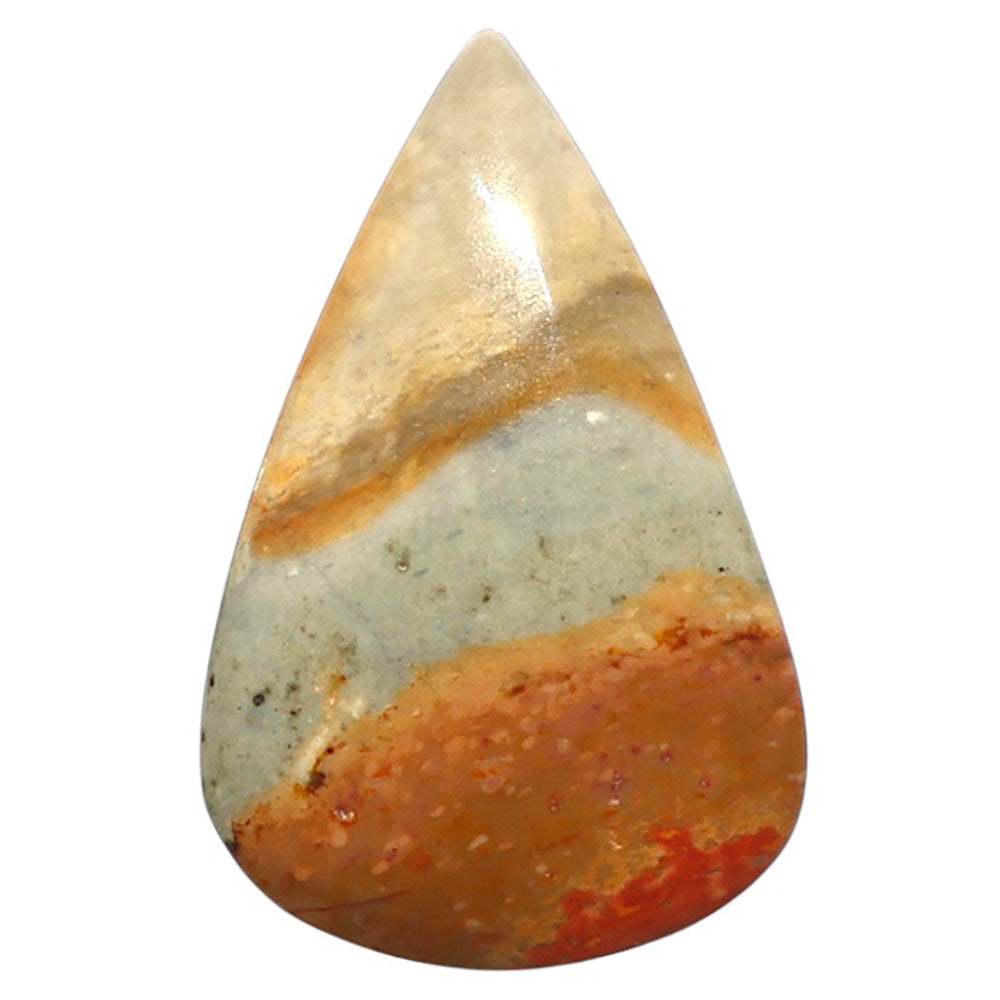 Natural Polygram Jasper 19.4x30x5.5 mm Pear Shape Polished Gemstone LS99-09745
