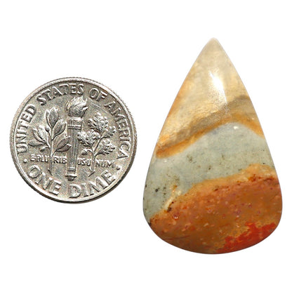 Natural Polygram Jasper 19.4x30x5.5 mm Pear Shape Polished Gemstone LS99-09745