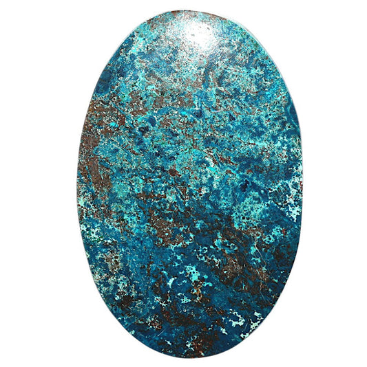 Natural Shattuckite 33.8x52x5 mm Oval Shape Polished Gemstone LS99-09748